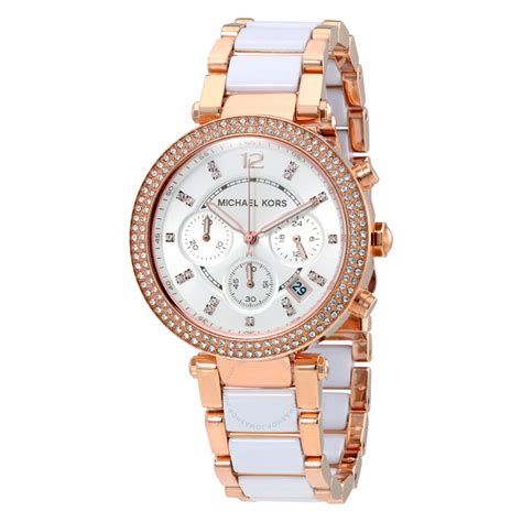 Michael Kors Chronograph White Acrylic Women’s Watch 